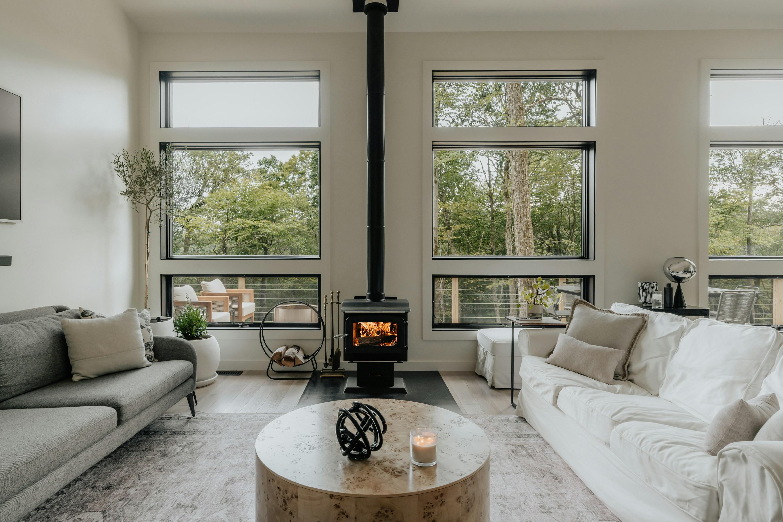 Modern clean living room